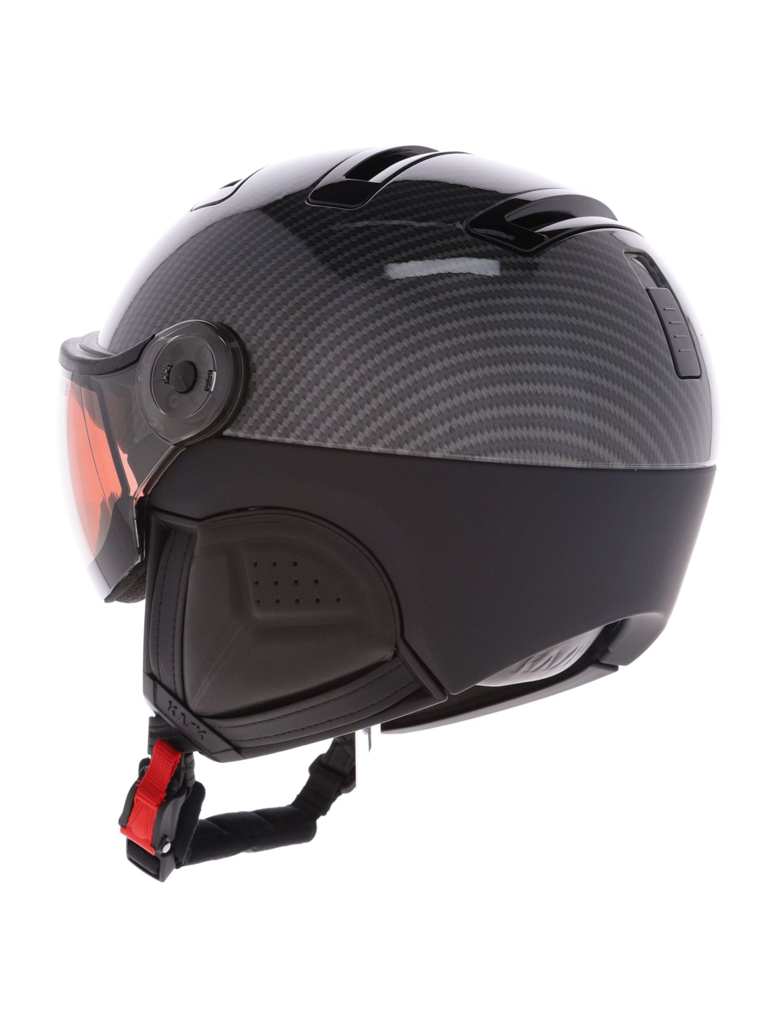 Kask Piuma R Elite Ski Helmet With Visor Unisex Carbon Black Black