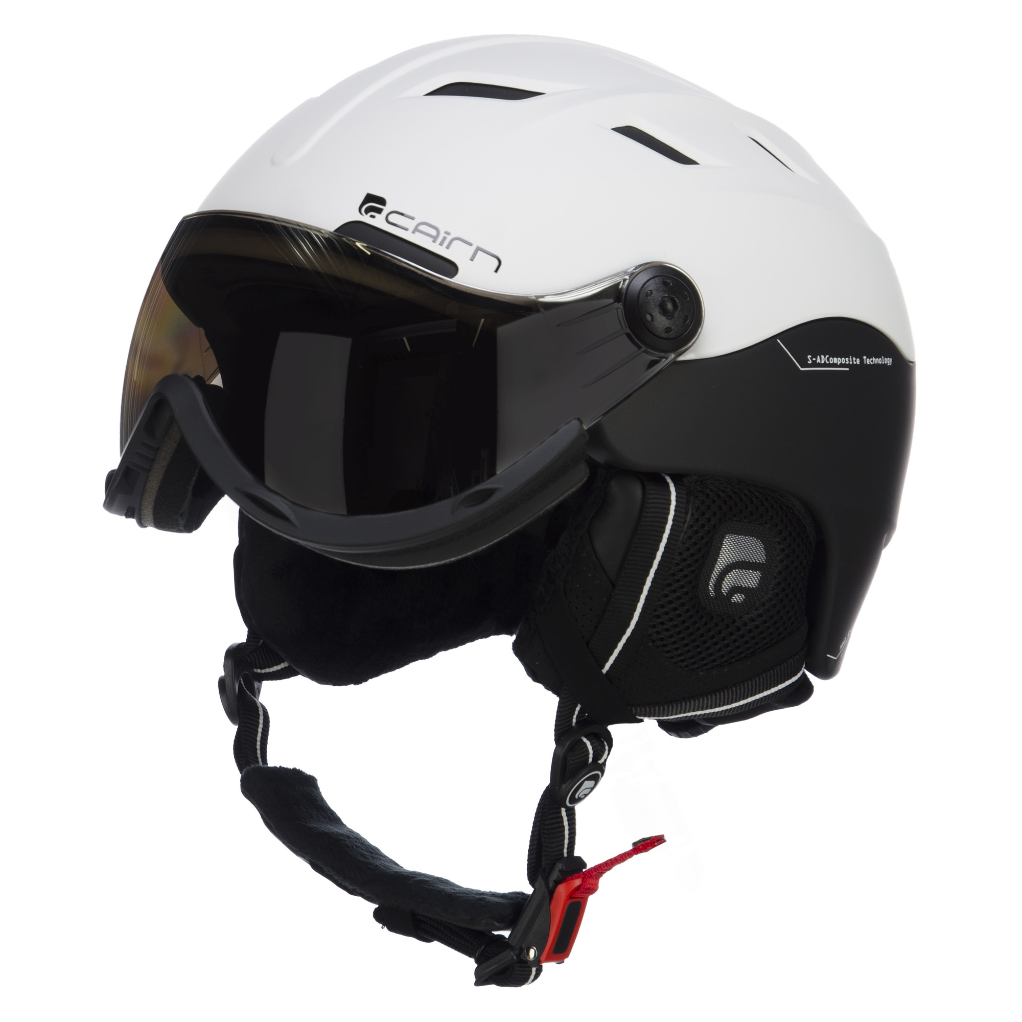 Cairn, Ski helmet, Spectral Visor, mat black white SkiWebShop.com