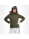 Thumbnail Almgwand, Stongerhohe ski jacket women olive green, grey 