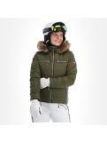 Thumbnail Almgwand, Stongerhohe ski jacket women olive green, grey 