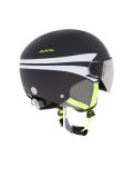 Thumbnail Alpina, Zupo Visor Q-Lite ski helmet with visor kids Charcoal-Neon Matt grey 