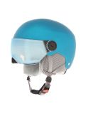 Thumbnail Alpina, Zupo Visor Q Lite ski helmet with visor kids matt turquoise blue 