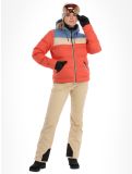 Thumbnail Brunotti, Niagona ski jacket women Burnt Sienna beige, blue, red 