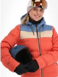 Thumbnail Brunotti, Niagona ski jacket women Burnt Sienna beige, blue, red 