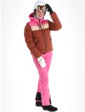 Thumbnail Brunotti, Niagona ski jacket women Mahoganny brown, pink 