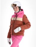 Thumbnail Brunotti, Niagona ski jacket women Mahoganny brown, pink 