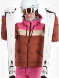 Thumbnail Brunotti, Niagona ski jacket women Mahoganny brown, pink 