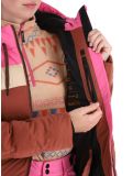 Thumbnail Brunotti, Niagona ski jacket women Mahoganny brown, pink 