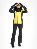 Thumbnail CMP, 33W0296F ski jacket women Winter Sun black, yellow 