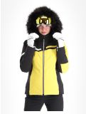 Thumbnail CMP, 33W0296F ski jacket women Winter Sun black, yellow 