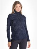 Thumbnail CMP, 34L4306 pullover women Black Blue / White blue, white 