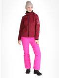 Thumbnail CMP, 39A5006M softshell ski jacket women Anemone Melange / Festival red 