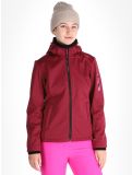 Thumbnail CMP, 39A5006M softshell ski jacket women Anemone Melange / Festival red 