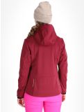 Thumbnail CMP, 39A5006M softshell ski jacket women Anemone Melange / Festival red 