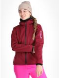 Thumbnail CMP, 39A5006M softshell ski jacket women Anemone Melange / Festival red 