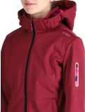 Thumbnail CMP, 39A5006M softshell ski jacket women Anemone Melange / Festival red 