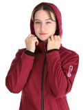 Thumbnail CMP, 39A5006M softshell ski jacket women Anemone Melange / Festival red 