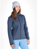 Thumbnail CMP, 39A5006M softshell ski jacket women Blue Melange / Niagara blue 