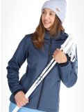 Thumbnail CMP, 39A5006M softshell ski jacket women Blue Melange / Niagara blue 