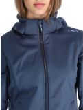 Thumbnail CMP, 39A5006M softshell ski jacket women Blue Melange / Niagara blue 