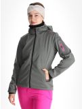 Thumbnail CMP, 39A5006M softshell ski jacket women Mineral Melange green 