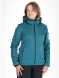 Thumbnail CMP, 39A5006M softshell ski jacket women Teal green 