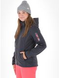 Thumbnail CMP, 39A5006M softshell ski jacket women Titanium Melange / Red Fluo grey, red 