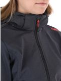 Thumbnail CMP, 39A5006M softshell ski jacket women Titanium Melange / Red Fluo grey, red 