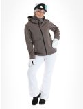 Thumbnail CMP, 39A5006M softshell ski jacket women Sesam Mel Black beige, black 