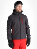 Thumbnail CMP, 3A01787N softshell ski jacket men Anthracite / Black / Chili black, grey, red 