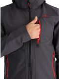 Thumbnail CMP, 3A01787N softshell ski jacket men Anthracite / Black / Chili black, grey, red 