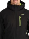 Thumbnail CMP, 3A01787N softshell ski jacket men Black / Acid black 