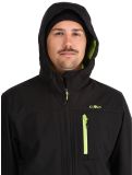 Thumbnail CMP, 3A01787N softshell ski jacket men Black / Acid black 