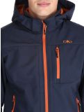 Thumbnail CMP, 3A01787N softshell ski jacket men Black Blue / Jaffa blue 