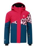 Thumbnail Dare2b, Humour III ski jacket kids Berry Pink / Dusty Rose Cheetah Print / Moonlight Denim blue, pink 