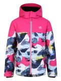 Thumbnail Dare2b, Liftie ski jacket kids Pure Pink / Quiet Blue Abstract Mountain Print blue, pink 