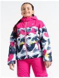 Thumbnail Dare2b, Liftie ski jacket kids Pure Pink / Quiet Blue Abstract Mountain Print blue, pink 