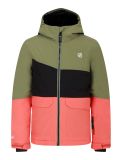 Thumbnail Dare2b, Steazy III ski jacket kids Olivine Green / Black / Orange Rust black, green, orange 