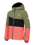 Thumbnail Dare2b, Steazy III ski jacket kids Olivine Green / Black / Orange Rust black, green, orange 