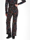 Thumbnail Degre7, Valgau Print softshell ski pants women Black black, multicolor 