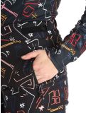 Thumbnail Degre7, Valgau Print softshell ski pants women Black black, multicolor 