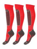 Thumbnail Deluni, Gaia 3 pair ski socks 3 pair unisex Red red 