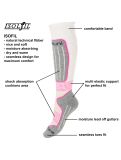 Thumbnail Deluni, Gaia 3 pair ski socks 3 pair unisex White With Lila Stripes white 