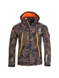 Thumbnail Geographical Norway, Torry Camo 007 softshell ski jacket men green, orange 