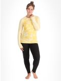 Thumbnail Helly Hansen, W Lifa Merino Midweight Graphics Crew thermal shirt women Yellow Cream Floral AOP yellow 