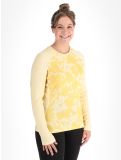 Thumbnail Helly Hansen, W Lifa Merino Midweight Graphics Crew thermal shirt women Yellow Cream Floral AOP yellow 