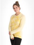 Thumbnail Helly Hansen, W Lifa Merino Midweight Graphics Crew thermal shirt women Yellow Cream Floral AOP yellow 