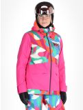 Thumbnail Helly Hansen, W Powchaser 2.0 ski jacket women JPB AOP multicolor, pink 