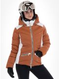 Thumbnail High Society, Alyssa ski jacket women Marone / White brown, white 