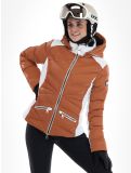 Thumbnail High Society, Alyssa ski jacket women Marone / White brown, white 